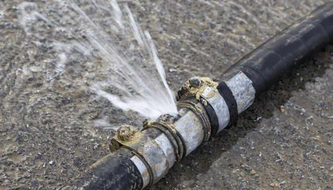 Fuite extérieure fuite tuyauterie